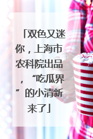 双色又迷你，上海市农科院出品，“吃瓜界”的小清新来了