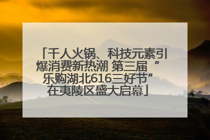千人火锅、科技元素引爆消费新热潮 第三届“乐购湖北616三好节”在夷陵区盛大启幕
