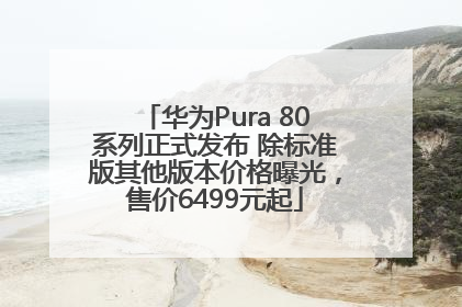 华为Pura 80系列正式发布 除标准版其他版本价格曝光，售价6499元起