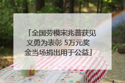 全国劳模宋兆普获见义勇为表彰 5万元奖金当场捐出用于公益