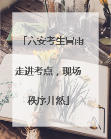 六安考生冒雨走进考点，现场秩序井然