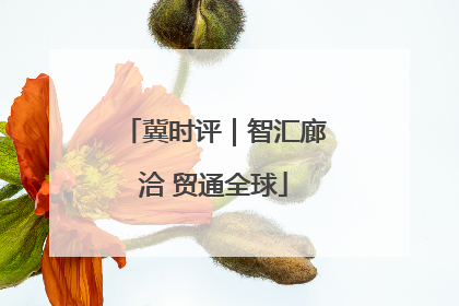 冀时评｜智汇廊洽 贸通全球