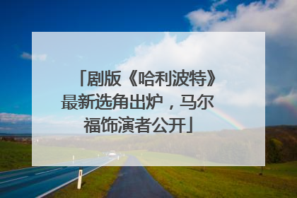 剧版《哈利波特》最新选角出炉，马尔福饰演者公开