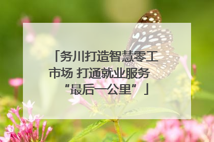 务川打造智慧零工市场 打通就业服务“最后一公里”