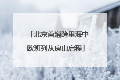 北京首趟跨里海中欧班列从房山启程