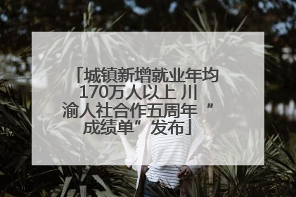 城镇新增就业年均170万人以上 川渝人社合作五周年“成绩单”发布