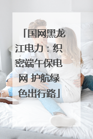 国网黑龙江电力：织密端午保电网 护航绿色出行路