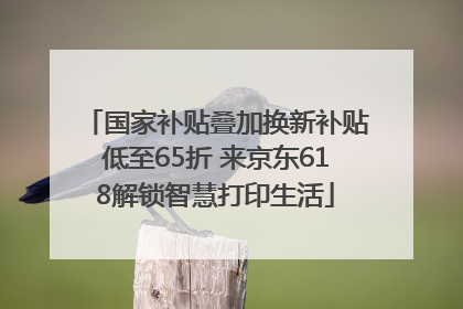 国家补贴叠加换新补贴低至65折 来京东618解锁智慧打印生活
