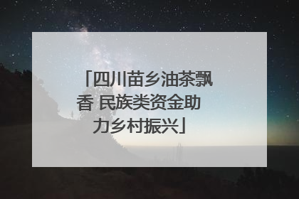 四川苗乡油茶飘香 民族类资金助力乡村振兴