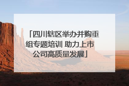 四川辖区举办并购重组专题培训 助力上市公司高质量发展