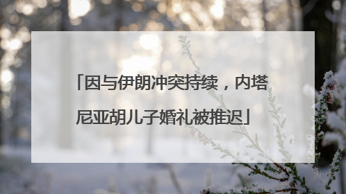 因与伊朗冲突持续，内塔尼亚胡儿子婚礼被推迟
