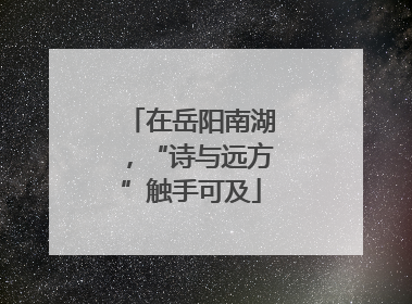 在岳阳南湖，“诗与远方”触手可及