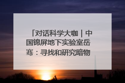 对话科学大咖｜中国锦屏地下实验室岳骞：寻找和研究暗物质，就是要去突破人类的认知边界