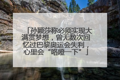 孙颖莎称必须实现大满贯梦想，曾无数次回忆过巴黎奥运会失利，心里会“咯噔一下”