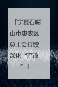 宁夏石嘴山市惠农区总工会持续深化“产改”