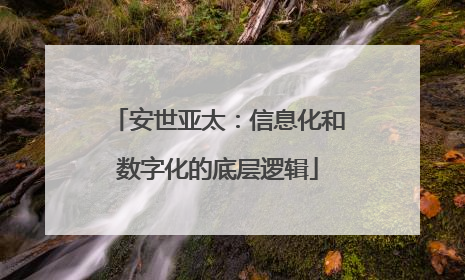 安世亚太：信息化和数字化的底层逻辑