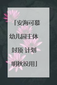 安海可慕幼儿园主体封顶 计划明秋投用
