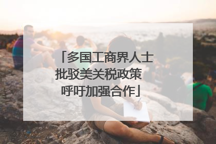 多国工商界人士批驳美关税政策 呼吁加强合作