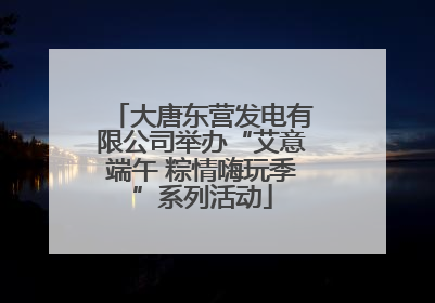 大唐东营发电有限公司举办“艾意端午 粽情嗨玩季”系列活动