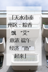 天水市秦州区：粽香飘 “艾”意浓 端午经济“热”起来