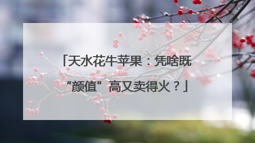天水花牛苹果：凭啥既“颜值”高又卖得火？