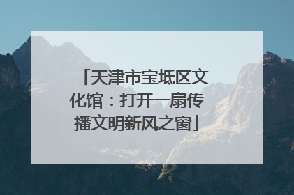 天津市宝坻区文化馆：打开一扇传播文明新风之窗