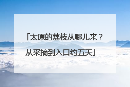 太原的荔枝从哪儿来？从采摘到入口约五天