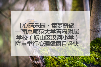 心晴乐园・童梦奇旅——南京师范大学青岛附属学校（崂山区汉河小学）隆重举行心理健康月暨快乐六一游园会