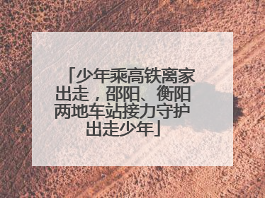 少年乘高铁离家出走，邵阳、衡阳两地车站接力守护出走少年