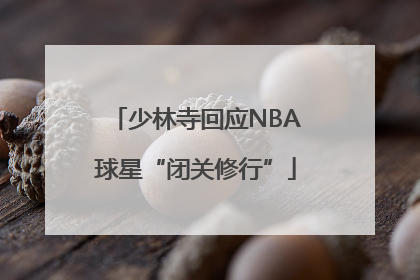 少林寺回应NBA球星“闭关修行”