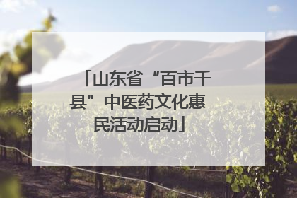 山东省“百市千县”中医药文化惠民活动启动