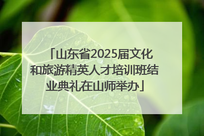 山东省2025届文化和旅游精英人才培训班结业典礼在山师举办