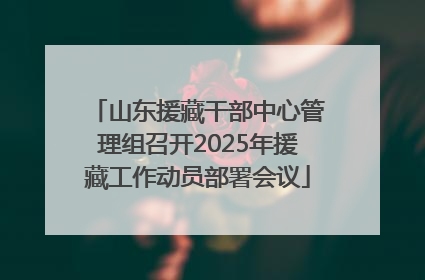 山东援藏干部中心管理组召开2025年援藏工作动员部署会议