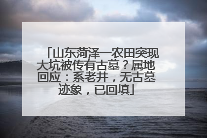 山东菏泽一农田突现大坑被传有古墓？属地回应：系老井，无古墓迹象，已回填