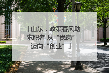 山东：政策春风助求职者 从“稳岗”迈向“创业”