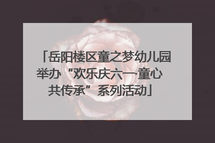 岳阳楼区童之梦幼儿园举办“欢乐庆六一·童心共传承”系列活动