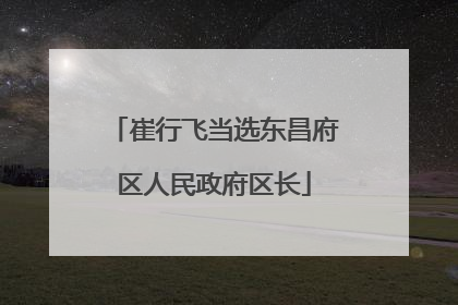 崔行飞当选东昌府区人民政府区长