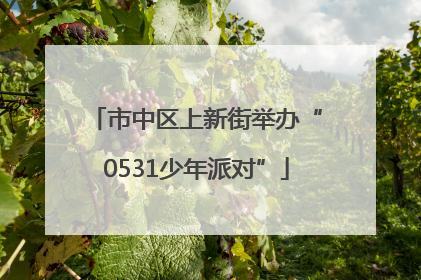 市中区上新街举办“0531少年派对”