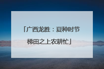 广西龙胜：夏种时节 梯田之上农耕忙