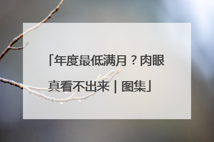 年度最低满月？肉眼真看不出来｜图集