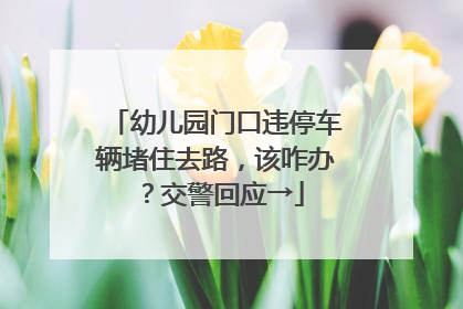 幼儿园门口违停车辆堵住去路，该咋办？交警回应→
