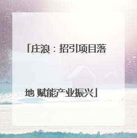 庄浪：招引项目落地 赋能产业振兴
