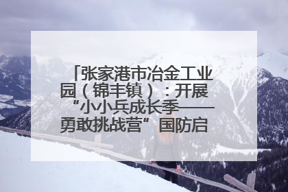 张家港市冶金工业园（锦丰镇）：开展“小小兵成长季——勇敢挑战营”国防启蒙教育活动