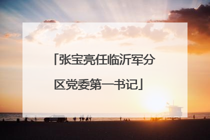 张宝亮任临沂军分区党委第一书记