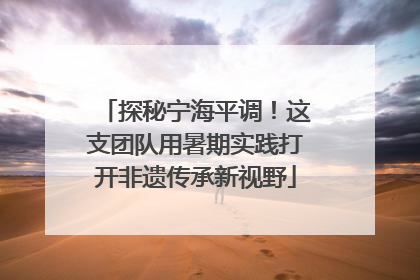 探秘宁海平调！这支团队用暑期实践打开非遗传承新视野