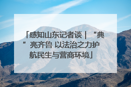 感知山东记者谈｜“典”亮齐鲁 以法治之力护航民生与营商环境