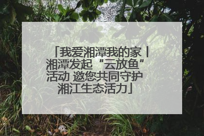 我爱湘潭我的家丨湘潭发起“云放鱼”活动 邀您共同守护湘江生态活力