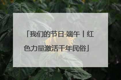 我们的节日·端午丨红色力量激活千年民俗