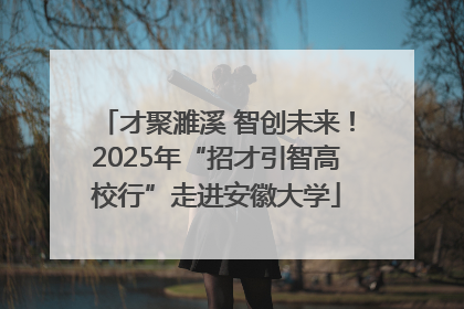才聚濉溪 智创未来！2025年“招才引智高校行”走进安徽大学
