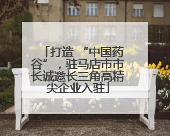 打造 “中国药谷”，驻马店市市长诚邀长三角高精尖企业入驻
